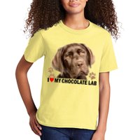 I Love My Chocolate Lab Kids T-Shirt