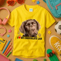I Love My Chocolate Lab Kids T-Shirt