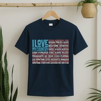 I Love My Country USA State Flag T-Shirt