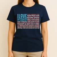 I Love My Country USA State Flag T-Shirt