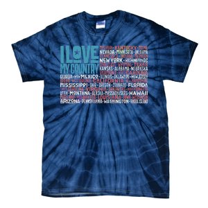 I Love My Country USA State Flag Tie-Dye T-Shirt