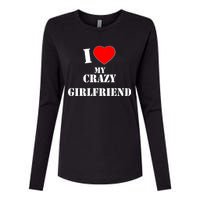 I Love My Crazy Girlfriend Womens Cotton Relaxed Long Sleeve T-Shirt