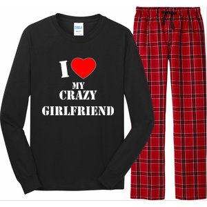 I Love My Crazy Girlfriend Long Sleeve Pajama Set