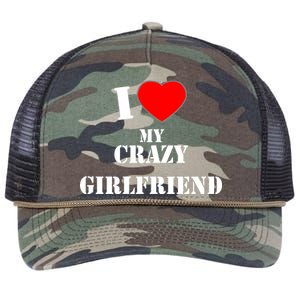 I Love My Crazy Girlfriend Retro Rope Trucker Hat Cap