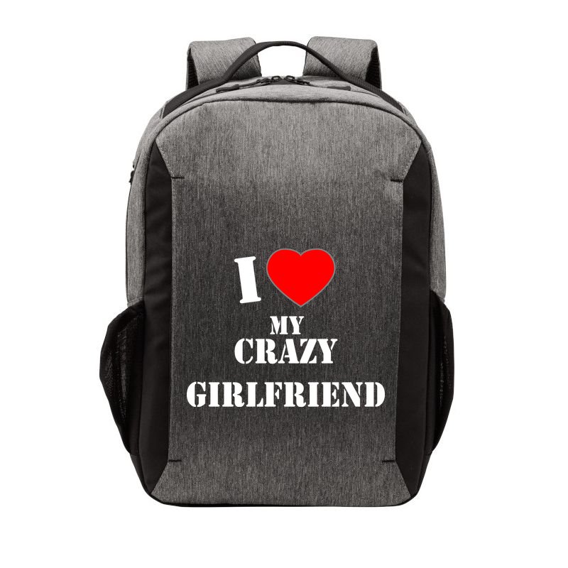I Love My Crazy Girlfriend Vector Backpack