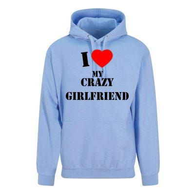 I Love My Crazy Girlfriend Unisex Surf Hoodie