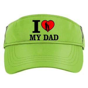 I Love My Dad Heart Adult Drive Performance Visor