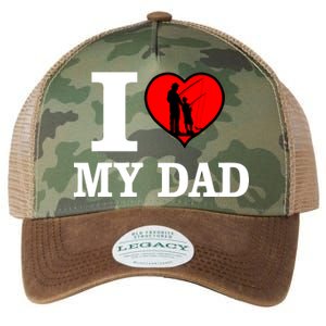 I Love My Dad Heart Legacy Tie Dye Trucker Hat