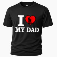 I Love My Dad Heart Cooling Performance Crew T-Shirt