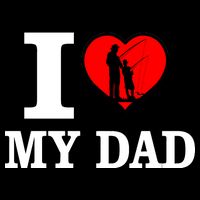 I Love My Dad Heart Cooling Performance Crew T-Shirt