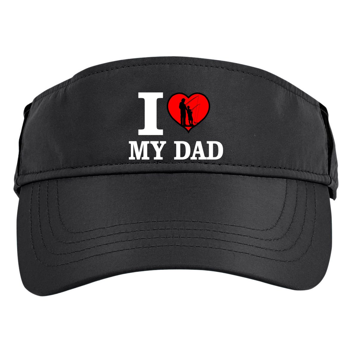 I Love My Dad Heart Adult Drive Performance Visor