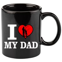 I Love My Dad Heart 11oz C Handle Ceramic Mug