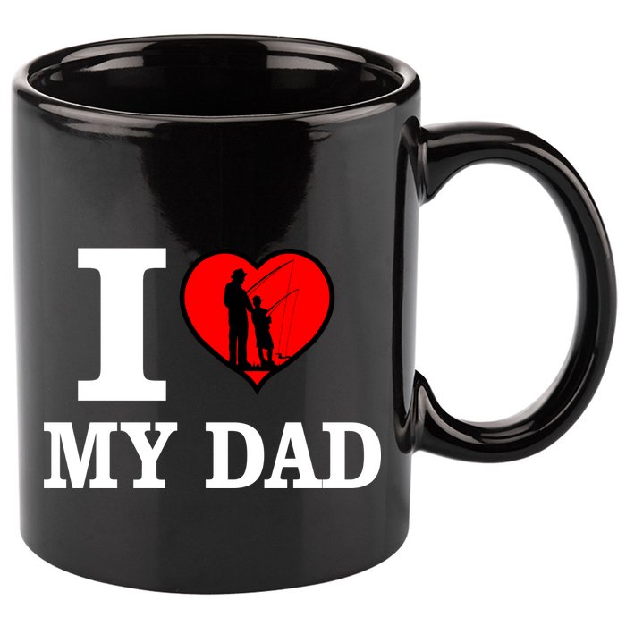 I Love My Dad Heart 11oz C Handle Ceramic Mug