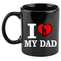 I Love My Dad Heart 11oz C Handle Ceramic Mug