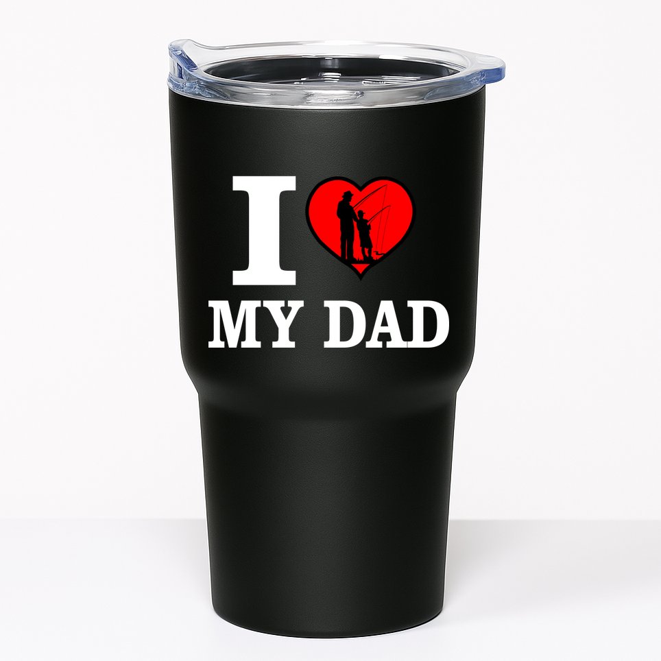 I Love My Dad Heart Tumbler