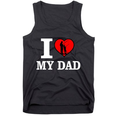 I Love My Dad Heart Tank Top