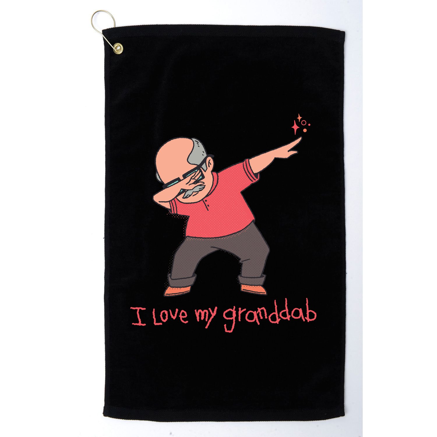 I Love My Granddab Golf Towel
