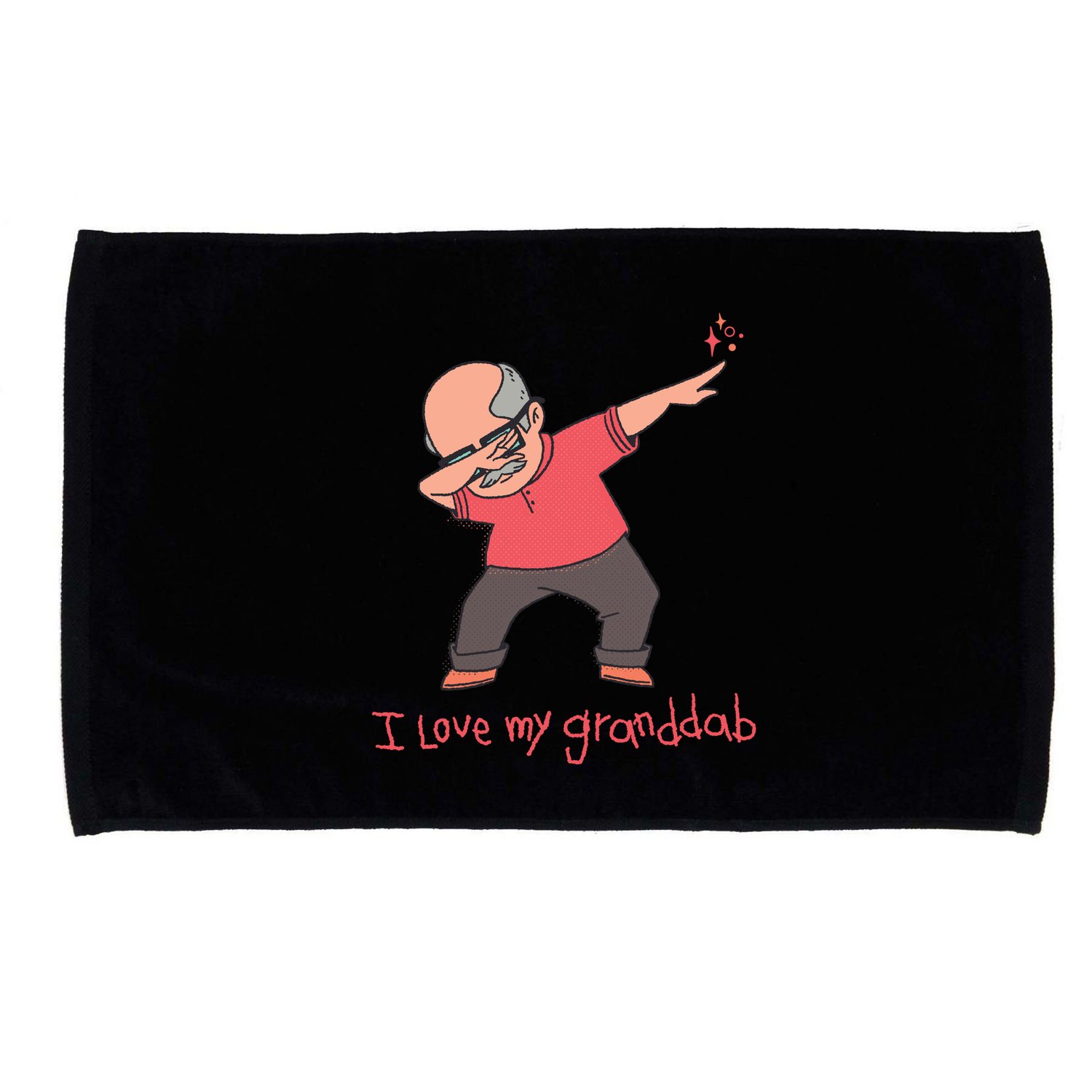 I Love My Granddab Microfiber Hand Towel