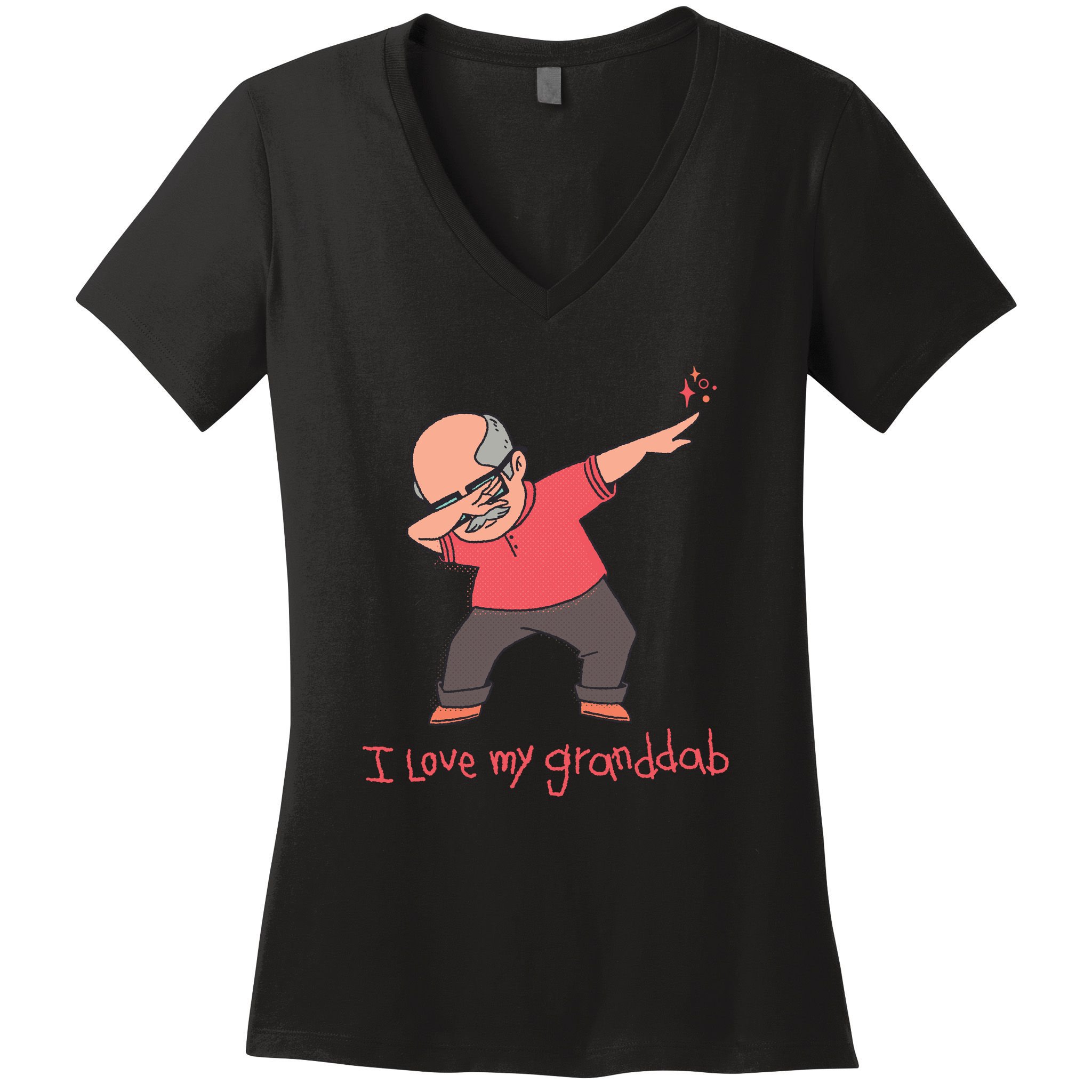 I Love My Granddab Women's V-Neck T-Shirt