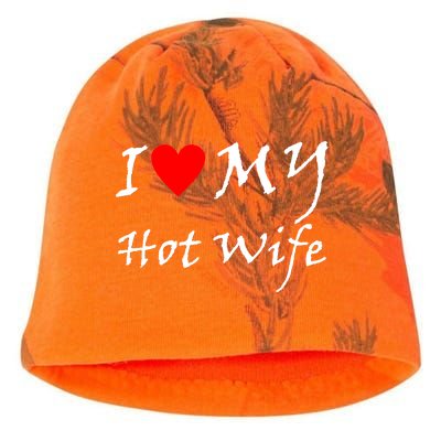 I Love My Hot Wife Kati - Camo Knit Beanie