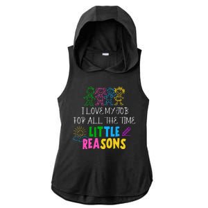 I Love My Job For All The Time Little Reasons Ladies PosiCharge Tri-Blend Wicking Draft Hoodie Tank