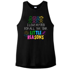 I Love My Job For All The Time Little Reasons Ladies PosiCharge Tri-Blend Wicking Tank