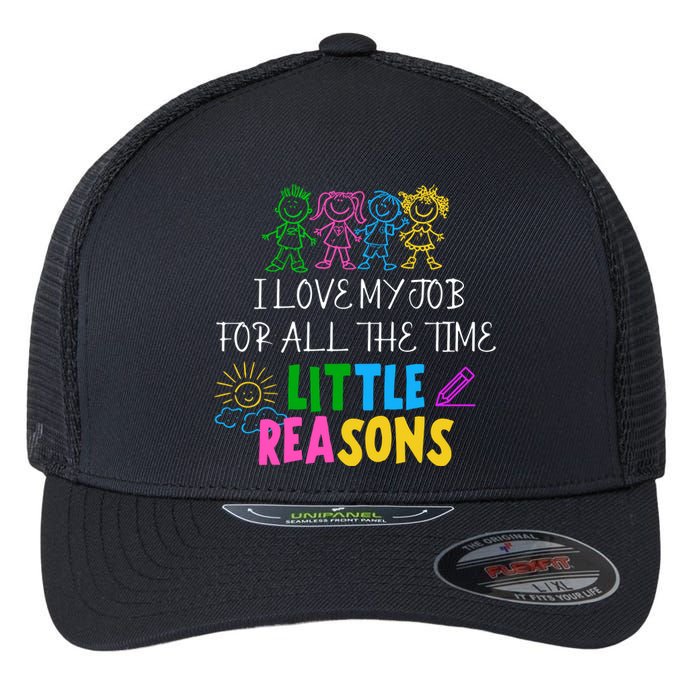 I Love My Job For All The Time Little Reasons Flexfit Unipanel Trucker Cap