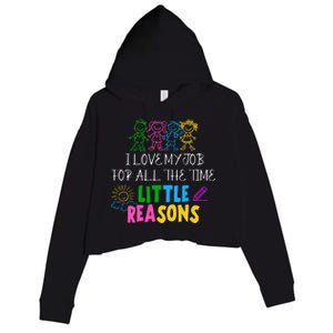 I Love My Job For All The Time Little Reasons Crop Fleece Hoodie