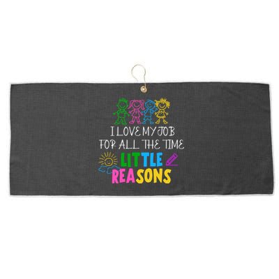 I Love My Job For All The Time Little Reasons Large Microfiber Waffle Golf Towel