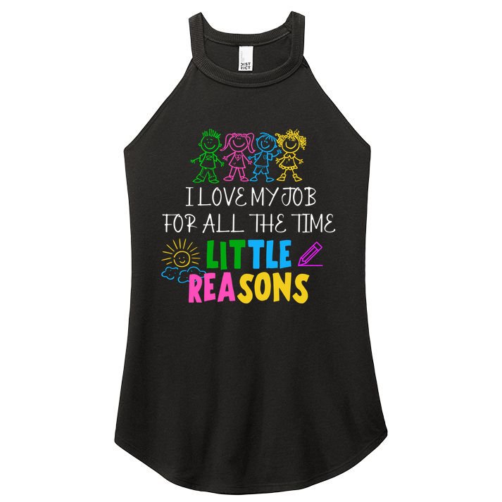 I Love My Job For All The Time Little Reasons Women's Perfect Tri Rocker Tank