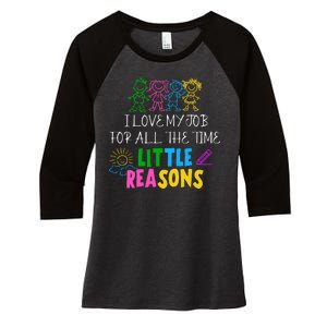 I Love My Job For All The Time Little Reasons Women's Tri-Blend 3/4-Sleeve Raglan Shirt