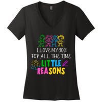 I Love My Job For All The Time Little Reasons Women's V-Neck T-Shirt