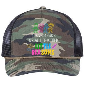 I Love My Job For All The Time Little Reasons Retro Rope Trucker Hat Cap