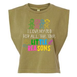 I Love My Job For All The Time Little Reasons Garment-Dyed Women's Muscle Tee