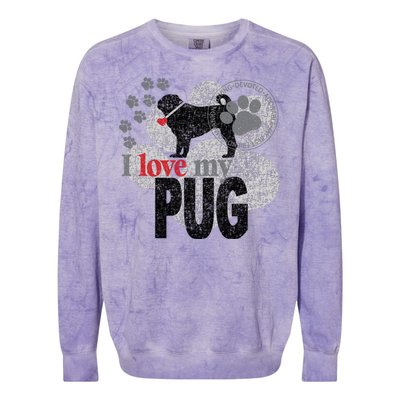 I Love My Pug - Dog Colorblast Crewneck Sweatshirt