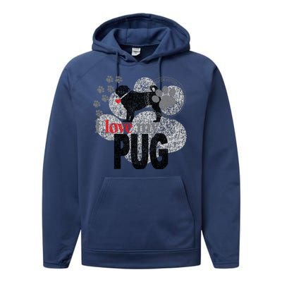 I Love My Pug - Dog Performance Fleece Hoodie