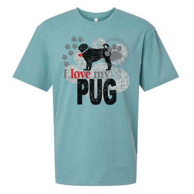 I Love My Pug - Dog Sueded Cloud Jersey T-Shirt