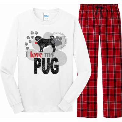 I Love My Pug - Dog Long Sleeve Pajama Set