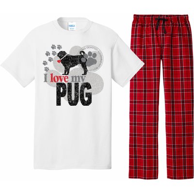 I Love My Pug - Dog Pajama Set