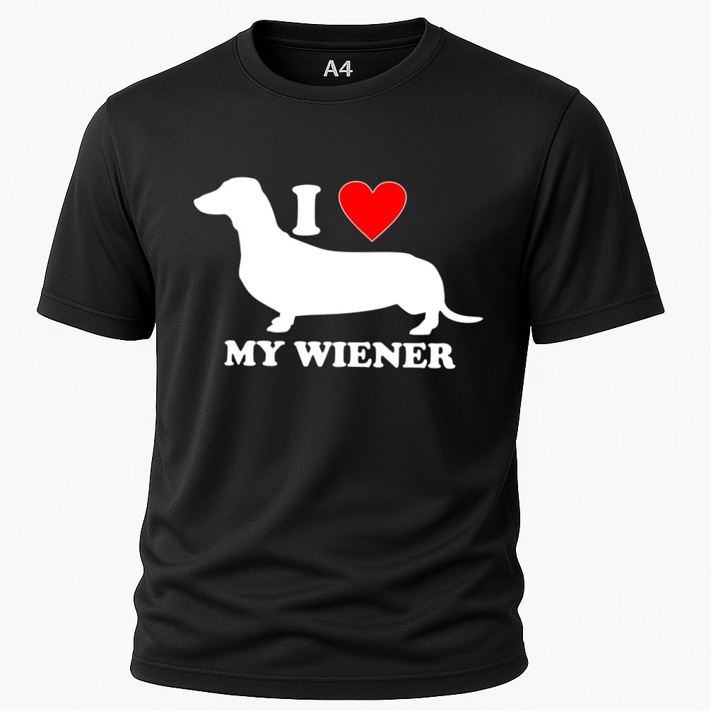I Love My Wiener Cooling Performance Crew T-Shirt