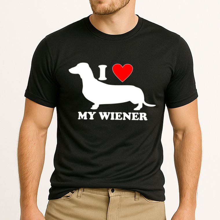I Love My Wiener Cooling Performance Crew T-Shirt
