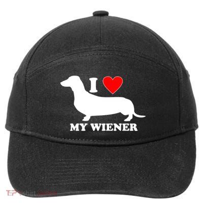 I Love My Wiener 7-Panel Snapback Hat