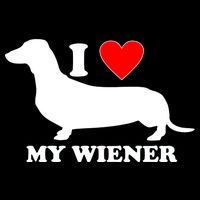 I Love My Wiener Flat Bill Trucker Hat