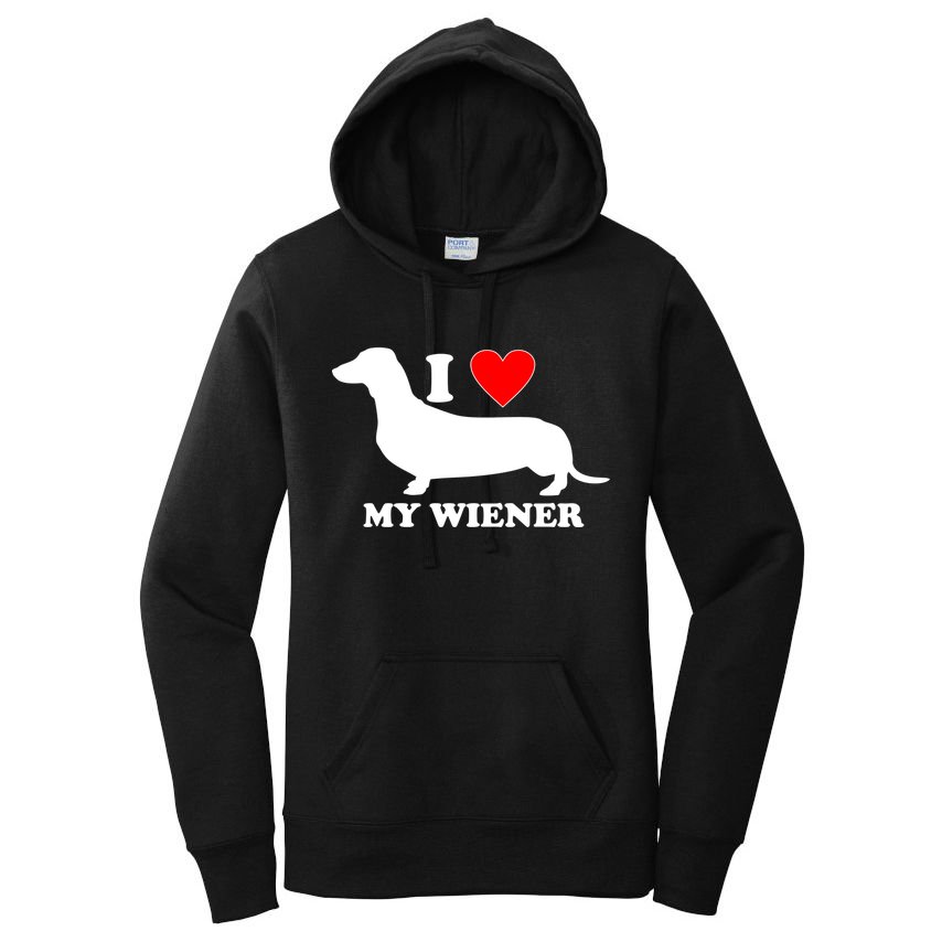 I Love My Wiener Women's Pullover Hoodie