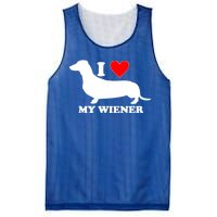 I Love My Wiener Mesh Reversible Basketball Jersey Tank