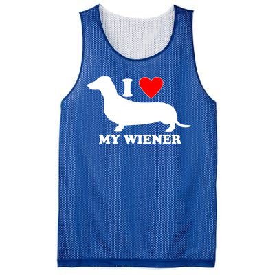 I Love My Wiener Mesh Reversible Basketball Jersey Tank