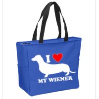 I Love My Wiener Zip Tote Bag