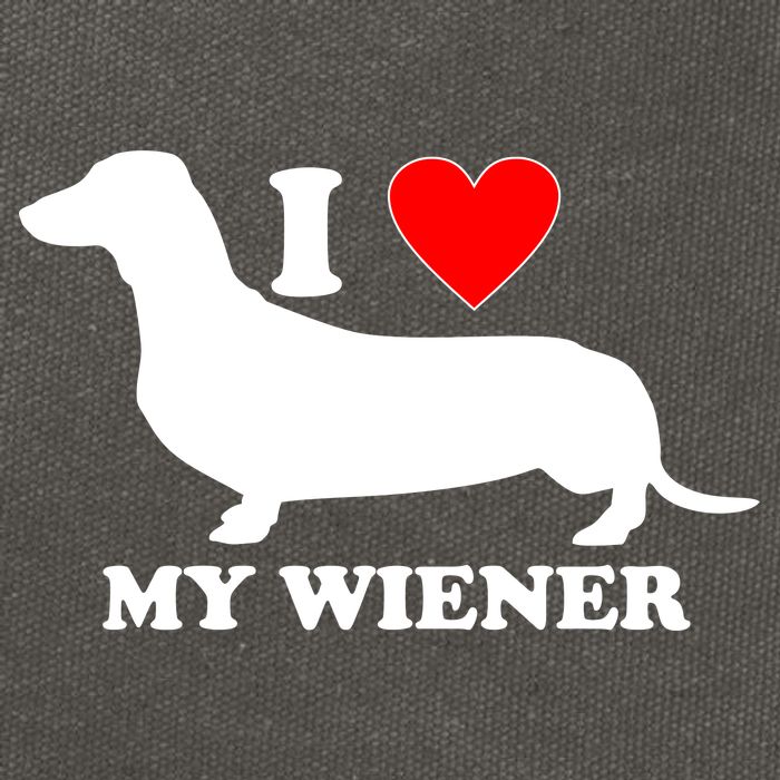 I Love My Wiener Cotton Canvas Backpack