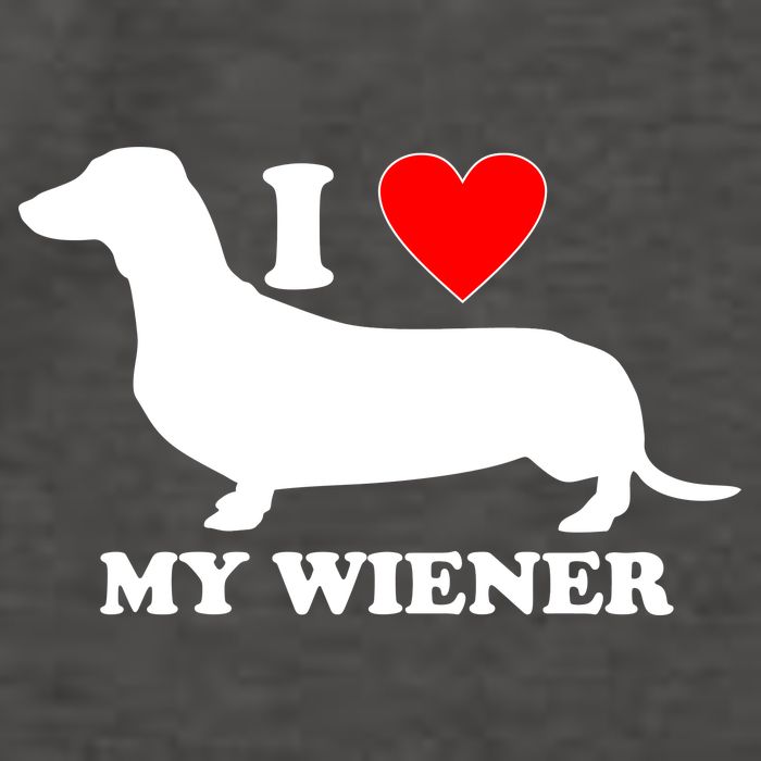 I Love My Wiener Vector Backpack