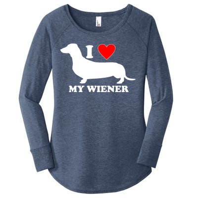 I Love My Wiener Women's Perfect Tri Tunic Long Sleeve Shirt